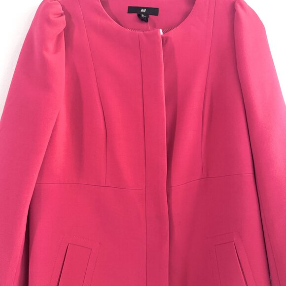 H&M Pink Long Jacket/Blazer Modern Minimalist Design - Picture 9 of 9